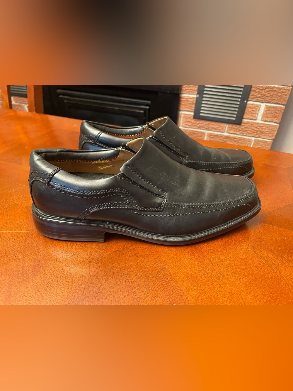 Dockers men’s 8.5W slip-on shoes, bicycle toe, leather, black